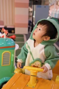 cute Asian toddler at day care