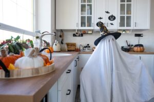 Niño disfrazado de Halloween