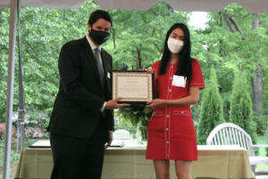 Recipient Juwon Park (right) with attorney Scott D. Fitzgerald