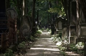 cementerio romántico sombrío