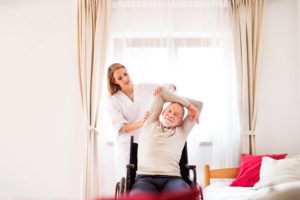 nurse case manager helping a patient