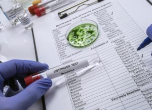 listeria testing in a lab