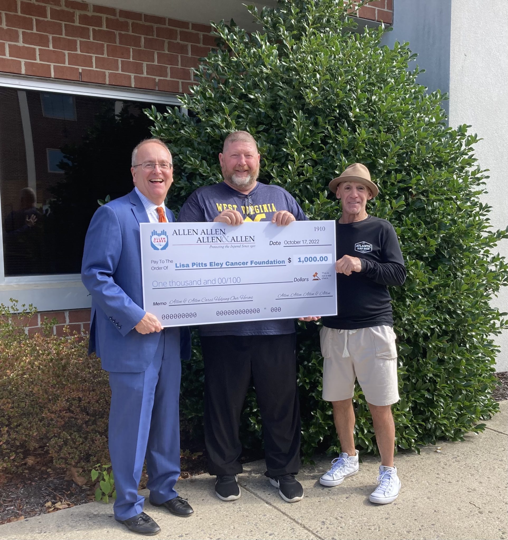 Firm makes donation to Lisa Pitts Eley Cancer Foundation Allen and Allen