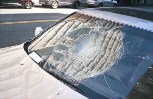 shattered car windshield