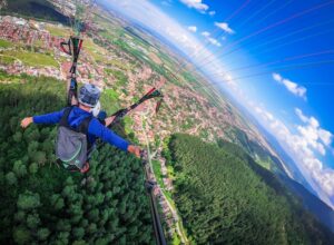 skydiver in mid air