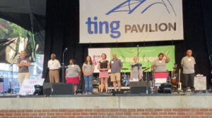 Hometown Heroes on stage at the Ting Pavillion