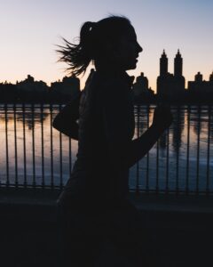 runner at night