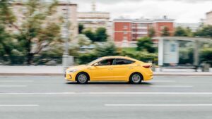 Taxi driving at high speeds